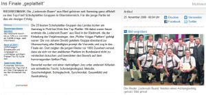 Die Rieder Ledasoinbuam erreichen bei ihrem ersten Antritt beim offiziellne Landesbewerb im Schuhplattln in Pichl bei Wels den ausgezeichneten fünften Platz.